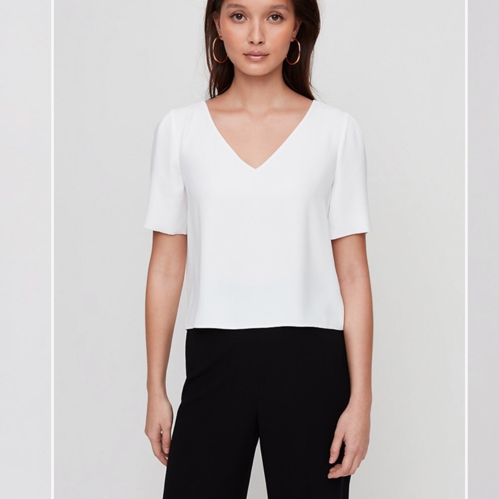 Aritzia Babaton Randy Blouse White M